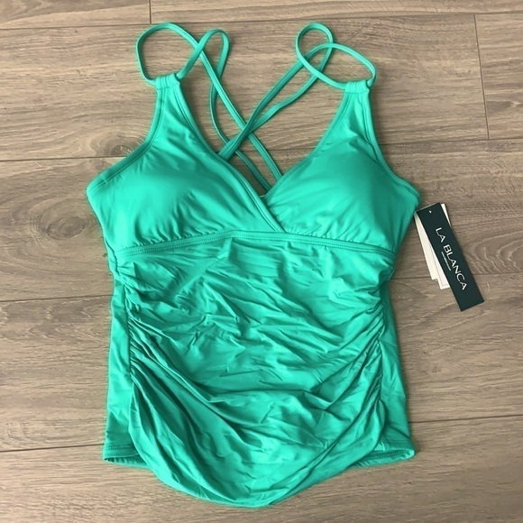 Nwt La Blanca Island Goddess Swimsuit Tankini Top - Picture 4 of 7